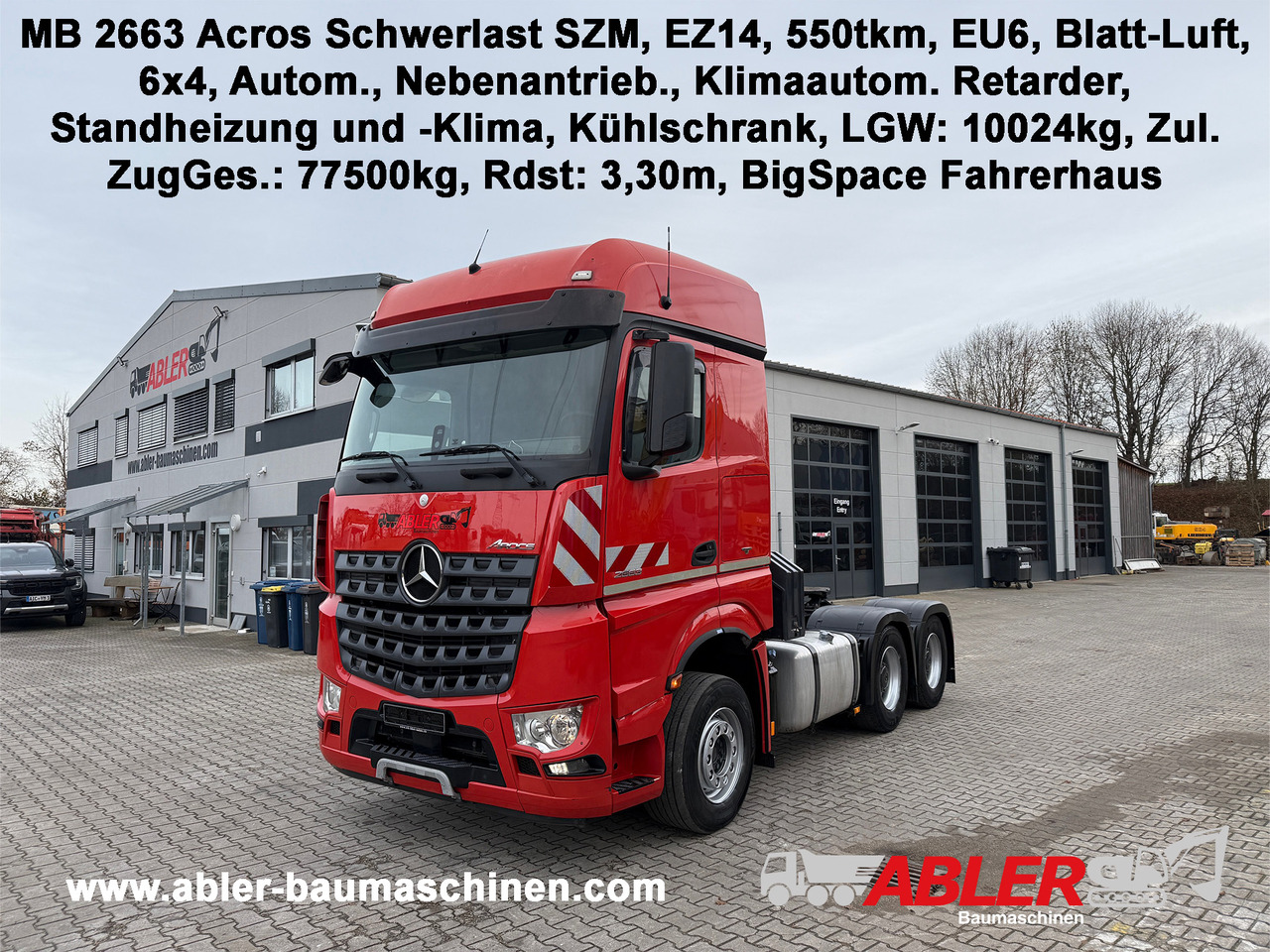 Mercedes-Benz 2663 Arocs Schwerlast SZM VOLL - Cap tractor: Foto 1 Mercedes-Benz 2663 Arocs Schwerlast SZM VOLL - Cap tractor: Foto 1