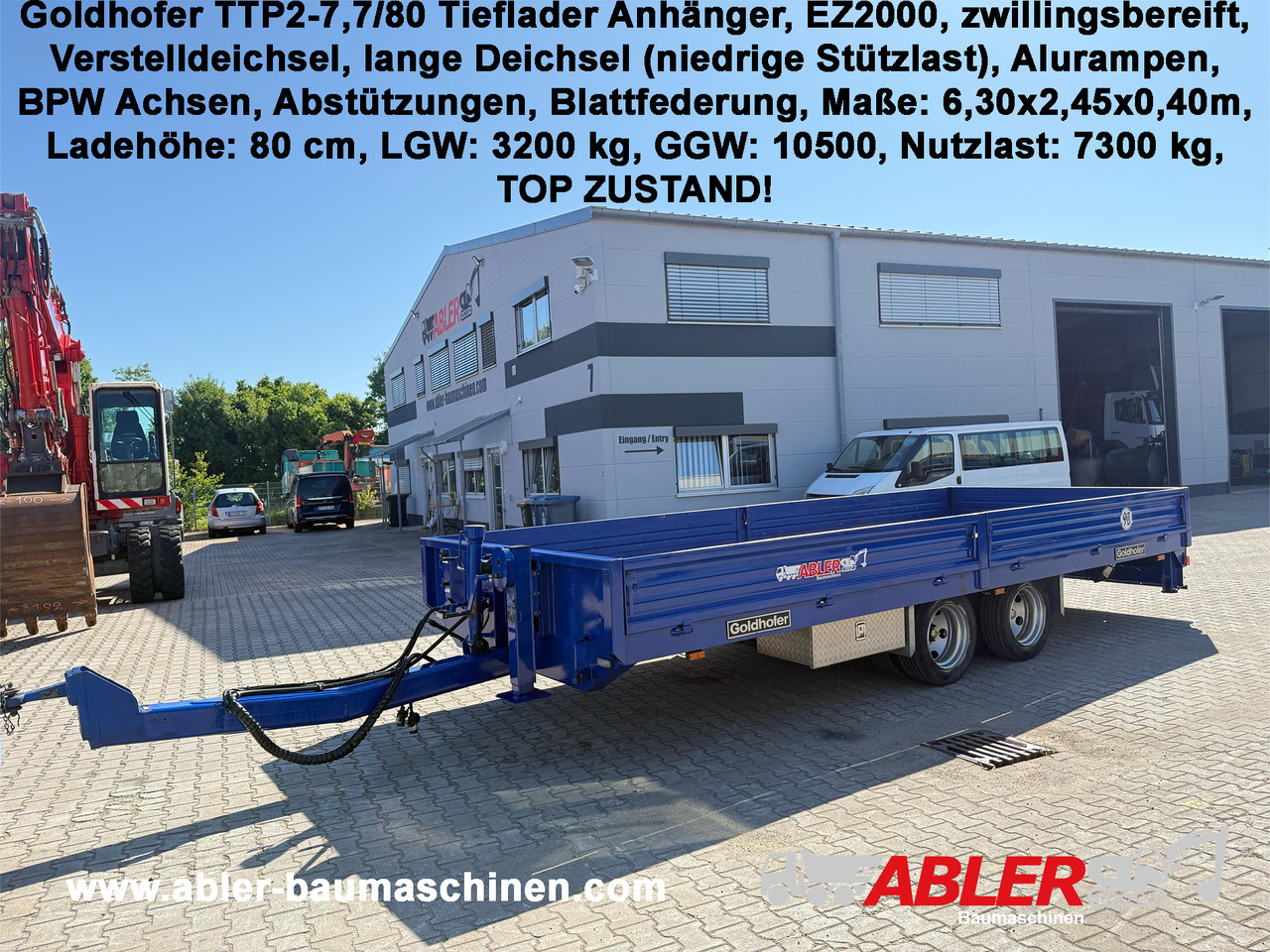 Goldhofer TTP2-7,7/80 Tieflader Tandem mit Rampen TOP - Remorcă platformă: Foto 1 Goldhofer TTP2-7,7/80 Tieflader Tandem mit Rampen TOP - Remorcă platformă: Foto 1