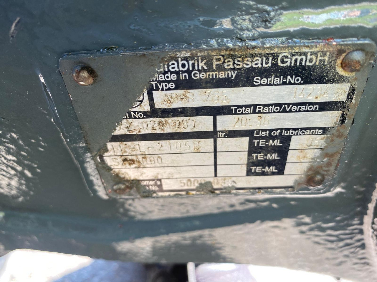 Liebherr ZF APL B 765 aus LH A904 LIT - Punte şi piese pentru Utilaje constructii: Foto 3 Liebherr ZF APL B 765 aus LH A904 LIT - Punte şi piese pentru Utilaje constructii: Foto 3