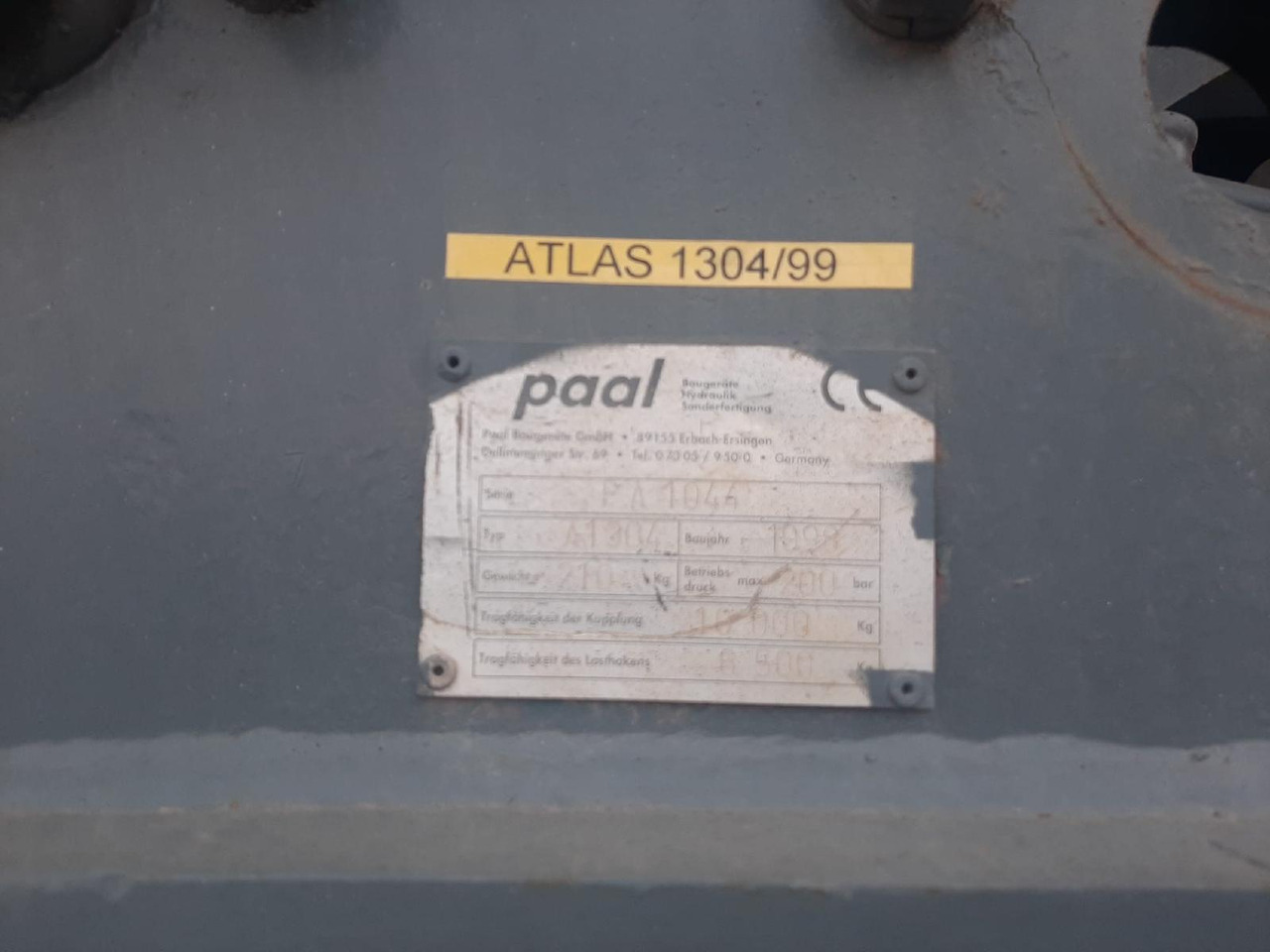 Paal aus Atlas 1304 - Cuplare rapidă pentru Utilaje constructii: Foto 2 Paal aus Atlas 1304 - Cuplare rapidă pentru Utilaje constructii: Foto 2
