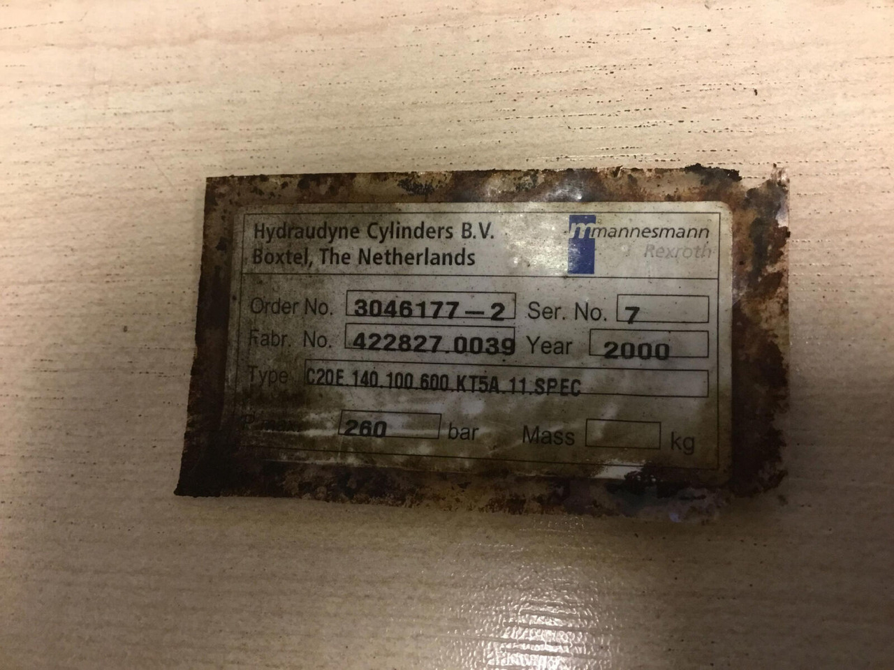 Cilindru hidraulic pentru Macara Spierings SK 598 Outrigger cylinder: Foto 8