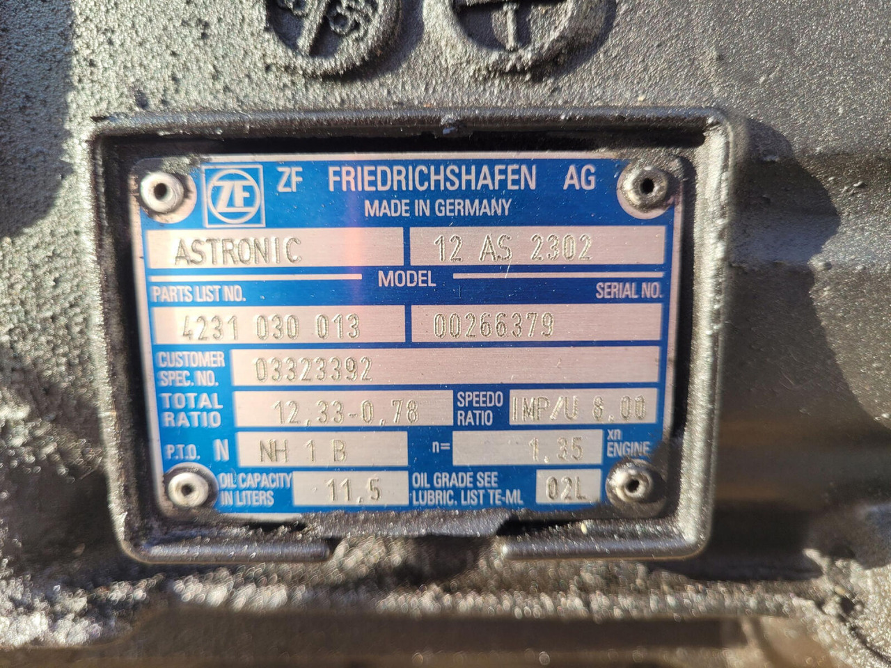 ZF GMK 3055 Gearbox ZF Astronic 12 AS 2302 - Cutie de viteze pentru Automacara: Foto 5 ZF GMK 3055 Gearbox ZF Astronic 12 AS 2302 - Cutie de viteze pentru Automacara: Foto 5