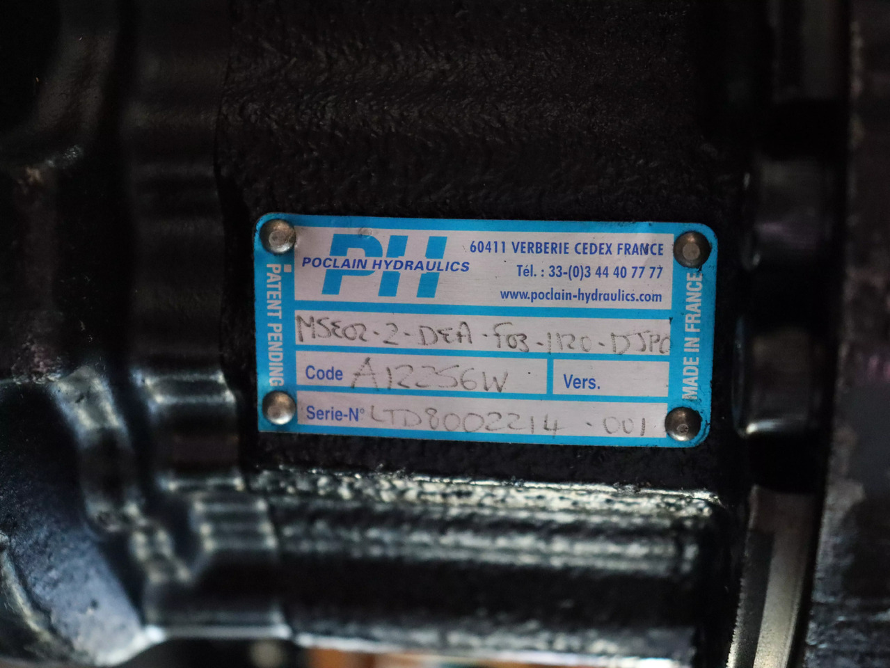POCLAIN MSE02-2-DEA-F03-1120-DJP0 - Motor hidraulic pentru Utilaje constructii: Foto 2 POCLAIN MSE02-2-DEA-F03-1120-DJP0 - Motor hidraulic pentru Utilaje constructii: Foto 2