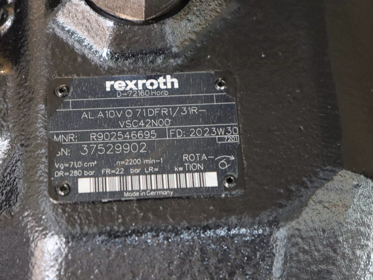 REXROTH A10VO71DFR1/31R-VSC12N00 - Pompa hidraulica pentru Stivuitor: Foto 4 REXROTH A10VO71DFR1/31R-VSC12N00 - Pompa hidraulica pentru Stivuitor: Foto 4