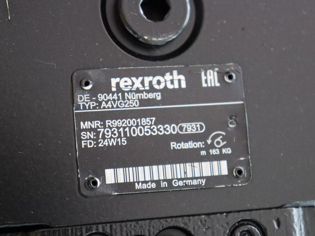 REXROTH A4VG250EP4D1/32L-NZD10F071SP-S - Pompa hidraulica pentru Stivuitor: Foto 4 REXROTH A4VG250EP4D1/32L-NZD10F071SP-S - Pompa hidraulica pentru Stivuitor: Foto 4