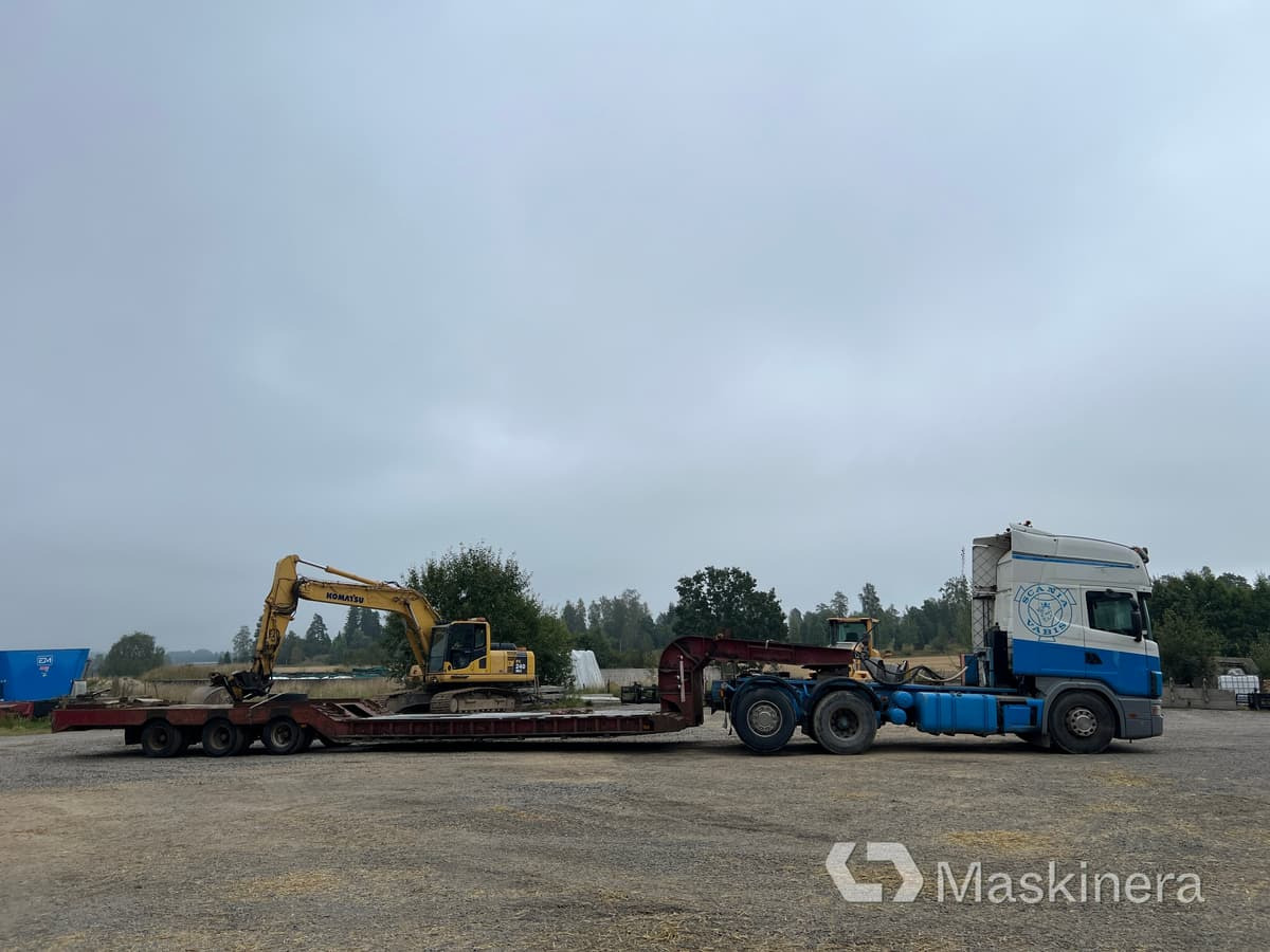 Scania R144LB6X2*4NB460 Dragbil Scania R144 med maskintrailer - Cap tractor, Semiremorcă transport auto: Foto 4 Scania R144LB6X2*4NB460 Dragbil Scania R144 med maskintrailer - Cap tractor, Semiremorcă transport auto: Foto 4