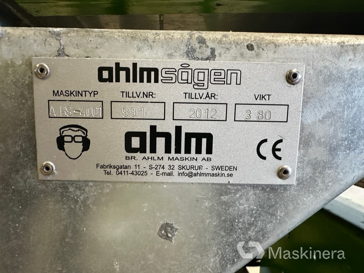 Såg Ahlm Sågen ABS 4001 - Utilaj pentru prelucrarea lemnului: Foto 5 Såg Ahlm Sågen ABS 4001 - Utilaj pentru prelucrarea lemnului: Foto 5