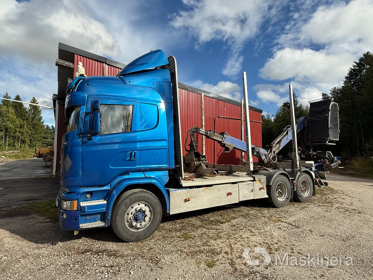 Scania R580LB6X4HNB Timmerbil Scania R580 6X4 med lastväxlare och vagn - Camion forestier: Foto 4 Scania R580LB6X4HNB Timmerbil Scania R580 6X4 med lastväxlare och vagn - Camion forestier: Foto 4