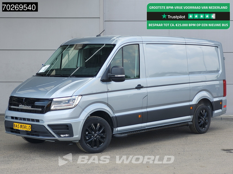 MAN TGE 3.180 Automaat 2025 Black Edition model Facelift L3H2 Navi CarPlay Camera L2H1 10m3 Airco Cruise control - Dubă: Foto 1 MAN TGE 3.180 Automaat 2025 Black Edition model Facelift L3H2 Navi CarPlay Camera L2H1 10m3 Airco Cruise control - Dubă: Foto 1