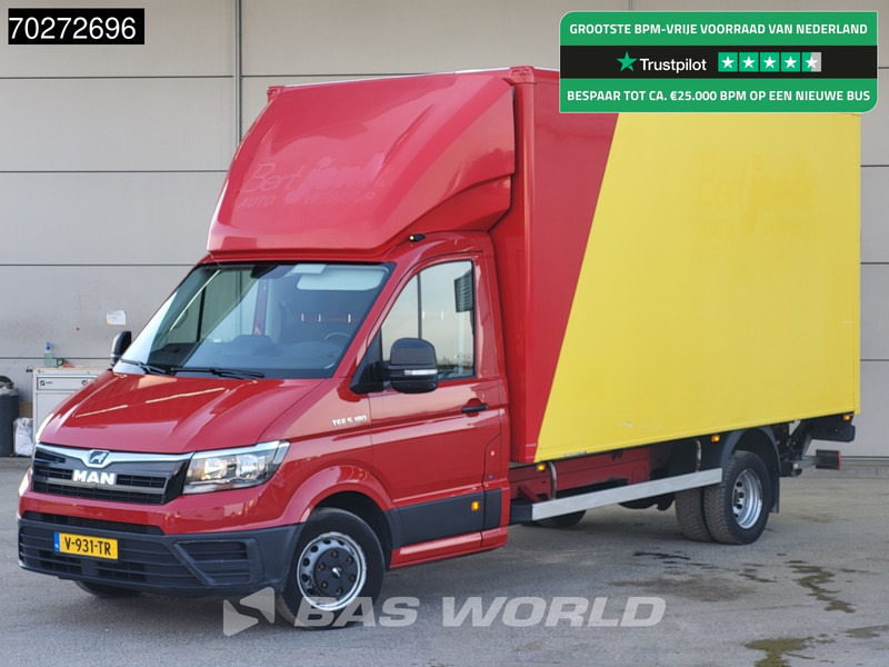 MAN TGE 5.180 Automaat Laadklep Zijdeur Bakwagen 180PK Lat om Lat Airco Cruise Meubelbak Koffer 22m3 Airco Cruise control - Autoutilitară box: Foto 1 MAN TGE 5.180 Automaat Laadklep Zijdeur Bakwagen 180PK Lat om Lat Airco Cruise Meubelbak Koffer 22m3 Airco Cruise control - Autoutilitară box: Foto 1