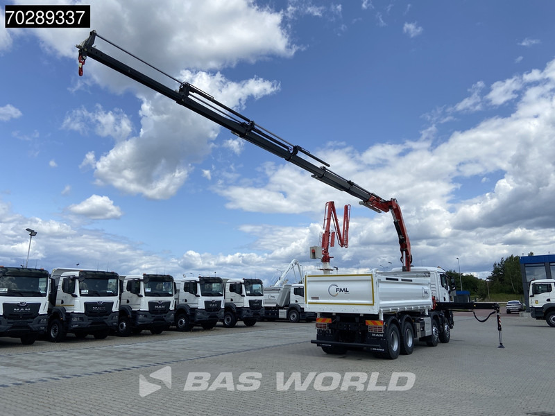 Camion basculantă, Camion cu macara nou MAN TGS 35.440 8X4 NEW! Fassi F275.026 Kran Crane 13m3 3-Sided Tipper Big-Axle Euro 6: Foto 5