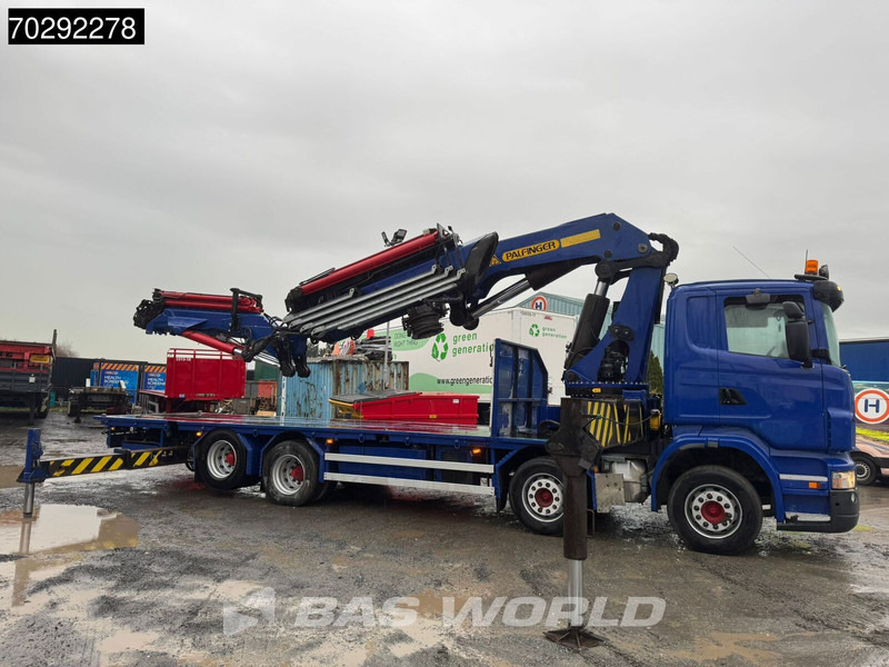 Scania R420 8X2 Palfinger PK100002 Crane Kran + PJ170 JIB Lift Axle Euro 4 - Camion platformă, Camion cu macara: Foto 3 Scania R420 8X2 Palfinger PK100002 Crane Kran + PJ170 JIB Lift Axle Euro 4 - Camion platformă, Camion cu macara: Foto 3