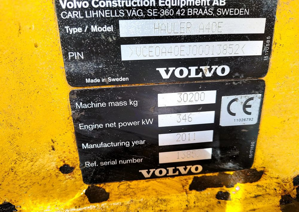 Volvo A40E - Autobasculantă: Foto 5 Volvo A40E - Autobasculantă: Foto 5
