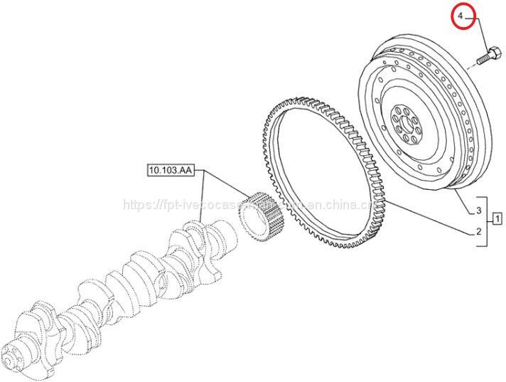 FPT IVECO CASE Cursor11 EURO 6 F3GFE613A B001 5801863562/5801690111 The flywheel screw 99430395 - Volant: Foto 1 FPT IVECO CASE Cursor11 EURO 6 F3GFE613A B001 5801863562/5801690111 The flywheel screw 99430395 - Volant: Foto 1