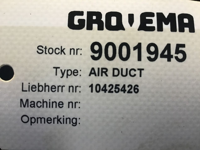 Piesa de climatizare Liebherr Air Duct: Foto 7