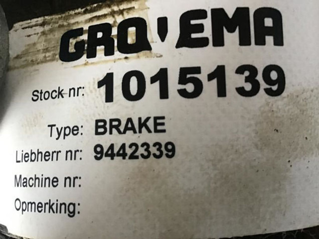 Liebherr Brake - Piese frână: Foto 2 Liebherr Brake - Piese frână: Foto 2