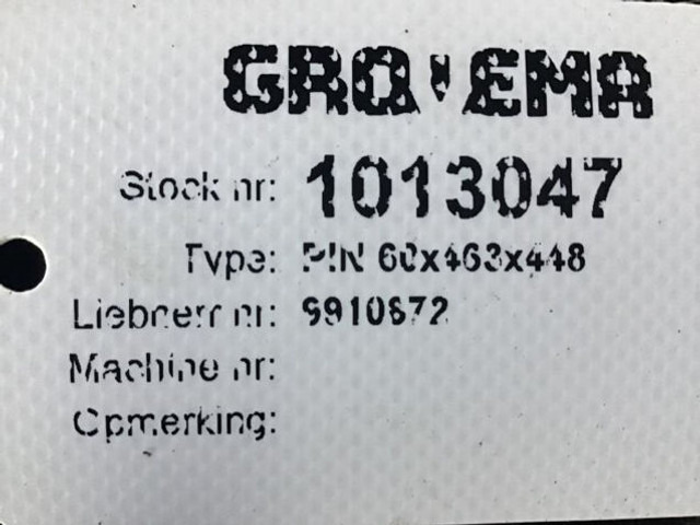 Piesă de schimb Liebherr PIN 60X463X448: Foto 9 Piesă de schimb Liebherr PIN 60X463X448: Foto 9