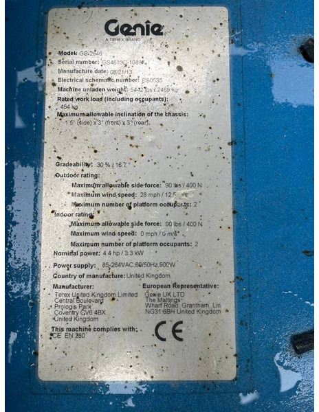 Genie GS 2646 - Platforma foarfeca: Foto 5 Genie GS 2646 - Platforma foarfeca: Foto 5