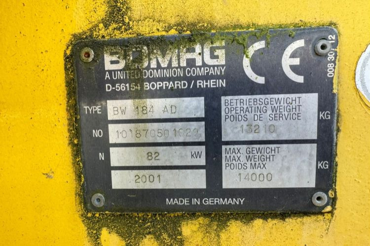 BOMAG BW 184 AD - Cilindru compactor pentru asfalt: Foto 4 BOMAG BW 184 AD - Cilindru compactor pentru asfalt: Foto 4