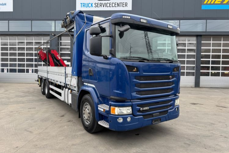 Scania G450 6x2 Hiab 122-4 - Camion cu macara, Camion platformă: Foto 3 Scania G450 6x2 Hiab 122-4 - Camion cu macara, Camion platformă: Foto 3
