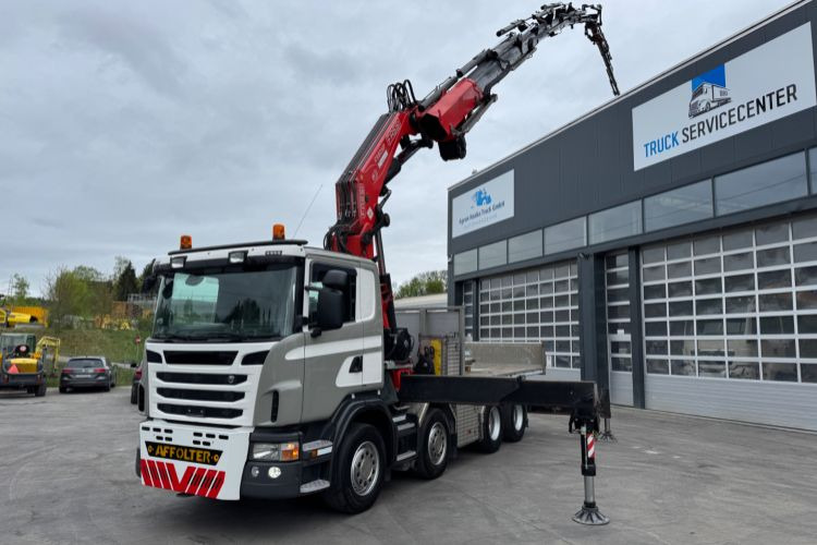 Scania G480 8x4 SZM/Pritsche Fassi 950 - Camion cu macara: Foto 2 Scania G480 8x4 SZM/Pritsche Fassi 950 - Camion cu macara: Foto 2