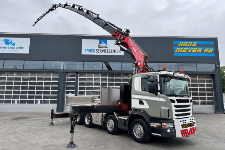 Scania G480 8x4 SZM/Pritsche Fassi 950 - Camion cu macara: Foto 3 Scania G480 8x4 SZM/Pritsche Fassi 950 - Camion cu macara: Foto 3