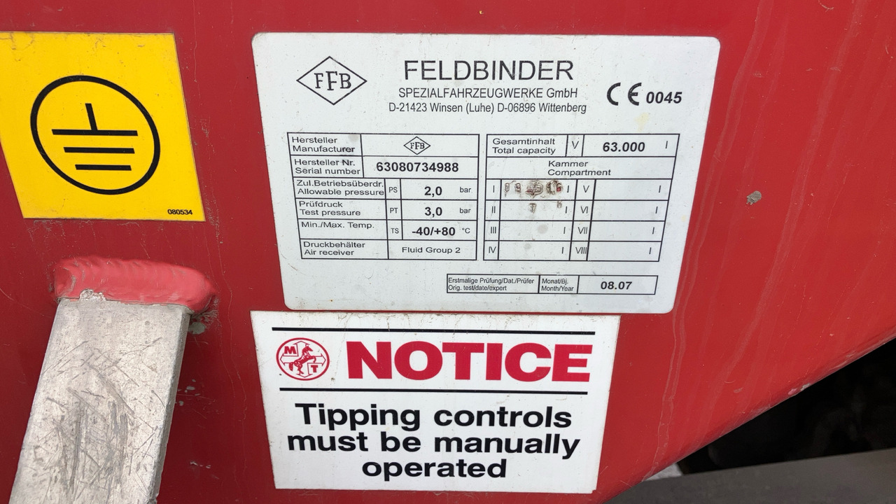 FELDBINDER TANKER - Remorcă: Foto 5 FELDBINDER TANKER - Remorcă: Foto 5