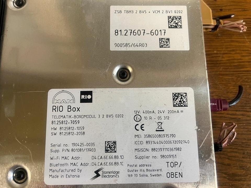 MAN RIO Telematik Bordmodul 3 Steuergerät 81.27607-6017 - Calculator de bord pentru Camion: Foto 3 MAN RIO Telematik Bordmodul 3 Steuergerät 81.27607-6017 - Calculator de bord pentru Camion: Foto 3