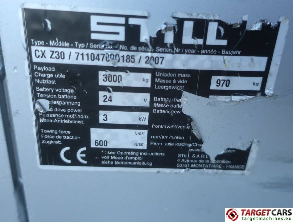 Tractor electric Still CX-30Z Electric Tow Truck Tractor Max 3000KG: Foto 10