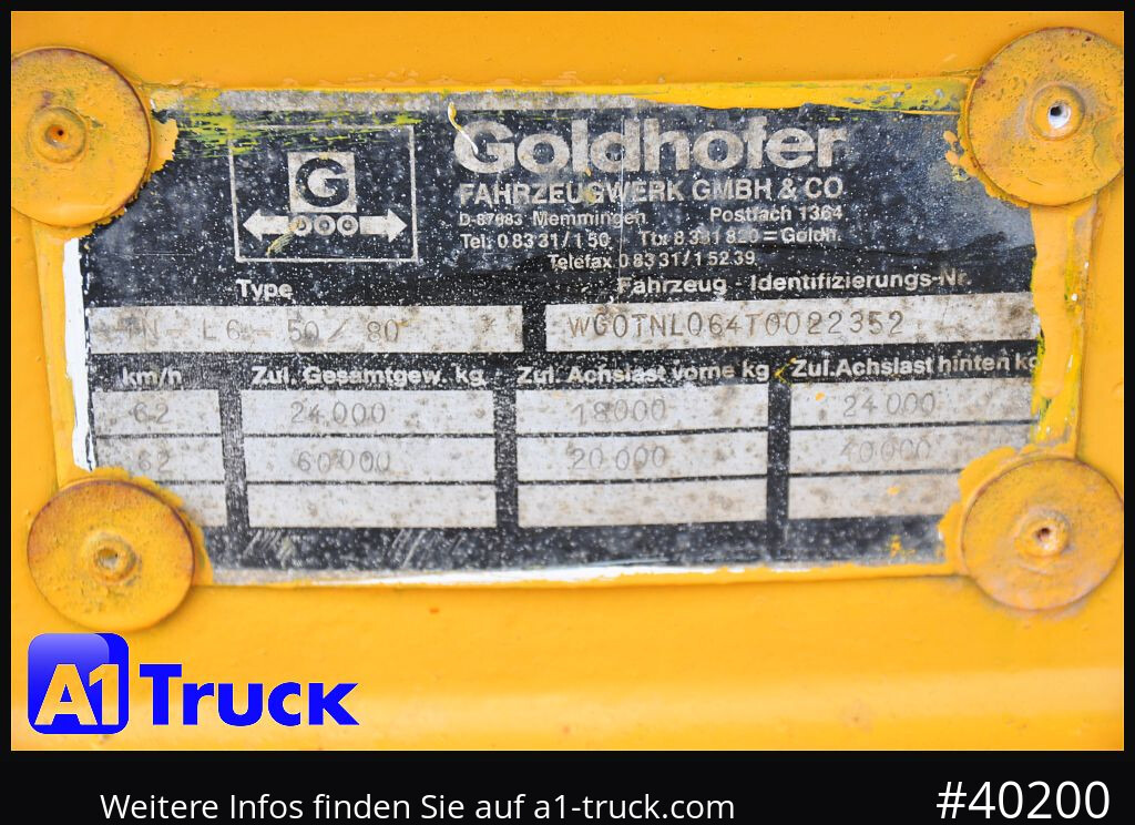GOLDHOFER 6achs Plattform, Ballast, 60to., Schwerlast, - Remorcă transport agabaritic: Foto 5 GOLDHOFER 6achs Plattform, Ballast, 60to., Schwerlast, - Remorcă transport agabaritic: Foto 5