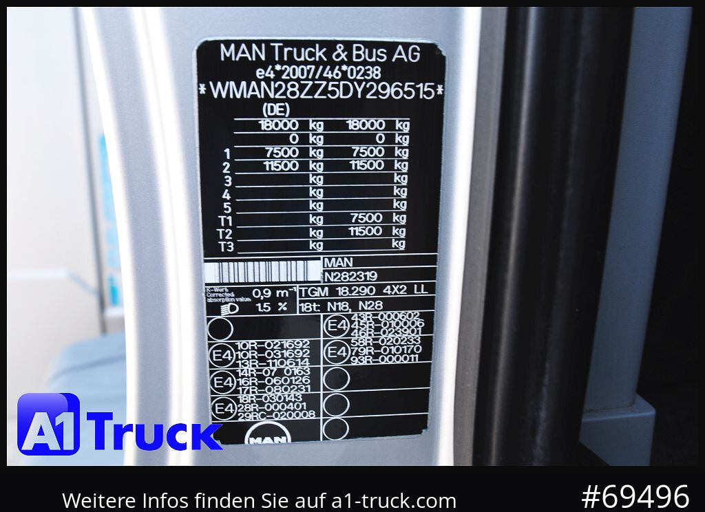 MAN 18.290 LL Carrier 950MT LBW 2t. - Camion frigider: Foto 2 MAN 18.290 LL Carrier 950MT LBW 2t. - Camion frigider: Foto 2