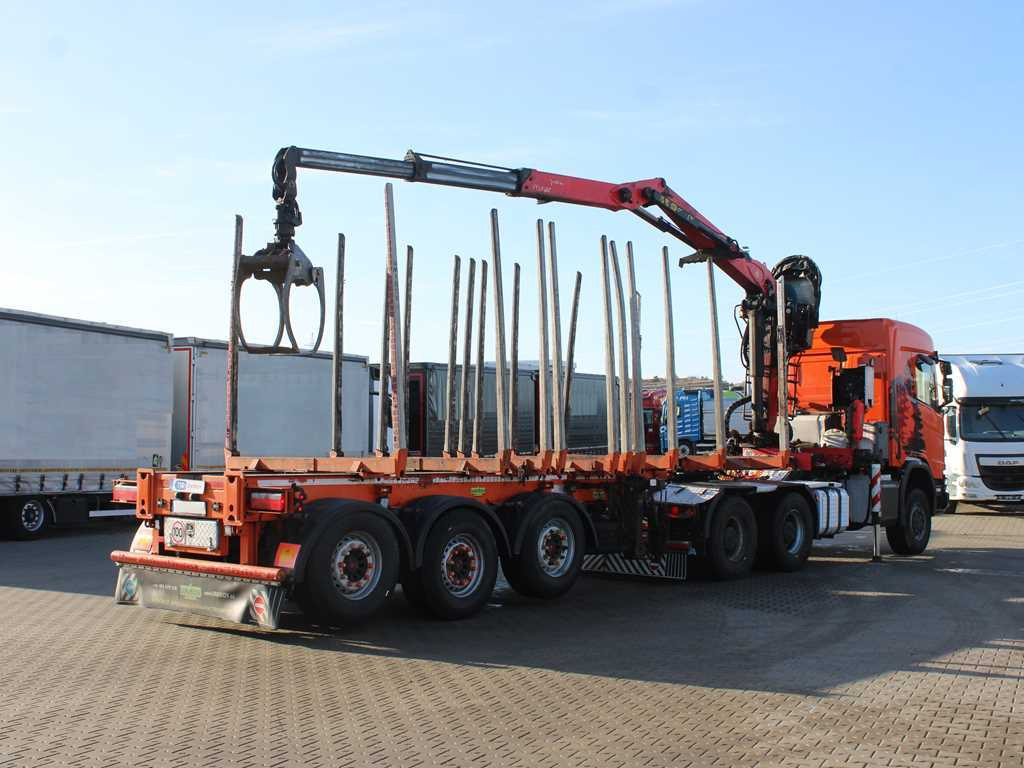 Scania R500, 6x6, RETARDER, OPTICRUISE, PALFINGER EPSILON Q170Z96, NAVIGATION - Cap tractor, Semiremorcă transport busteni: Foto 4 Scania R500, 6x6, RETARDER, OPTICRUISE, PALFINGER EPSILON Q170Z96, NAVIGATION - Cap tractor, Semiremorcă transport busteni: Foto 4