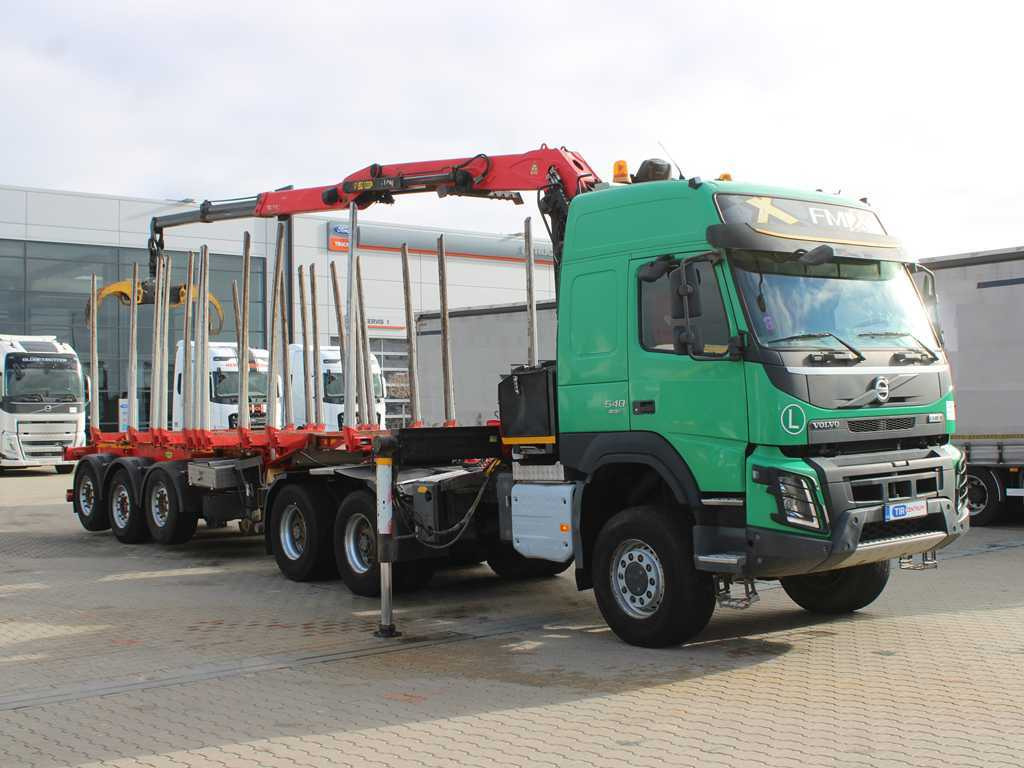 Volvo FM 540, EURO 6, 6X6, VEB+, HYDRAULIC ARM PALFINGER Q170Z96 - Cap tractor, Semiremorcă transport busteni: Foto 4 Volvo FM 540, EURO 6, 6X6, VEB+, HYDRAULIC ARM PALFINGER Q170Z96 - Cap tractor, Semiremorcă transport busteni: Foto 4