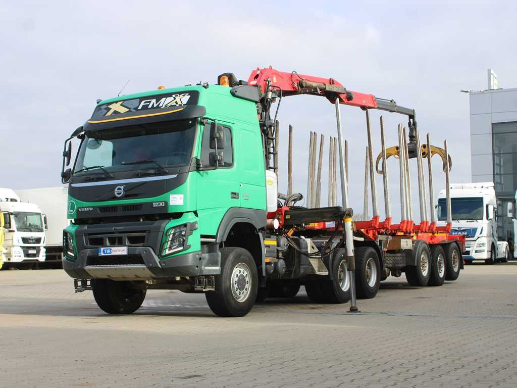 Volvo FM 540, EURO 6, 6X6, VEB+, HYDRAULIC ARM PALFINGER Q170Z96 - Cap tractor, Semiremorcă transport busteni: Foto 1 Volvo FM 540, EURO 6, 6X6, VEB+, HYDRAULIC ARM PALFINGER Q170Z96 - Cap tractor, Semiremorcă transport busteni: Foto 1