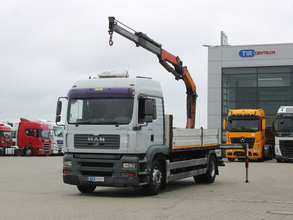 MAN TGA 18.430, EURO 4, RETARDER, INDEPENDENT AIR CONDITIONING, PALFINGER PK10500A - Camion platformă, Camion cu macara: Foto 1 MAN TGA 18.430, EURO 4, RETARDER, INDEPENDENT AIR CONDITIONING, PALFINGER PK10500A - Camion platformă, Camion cu macara: Foto 1