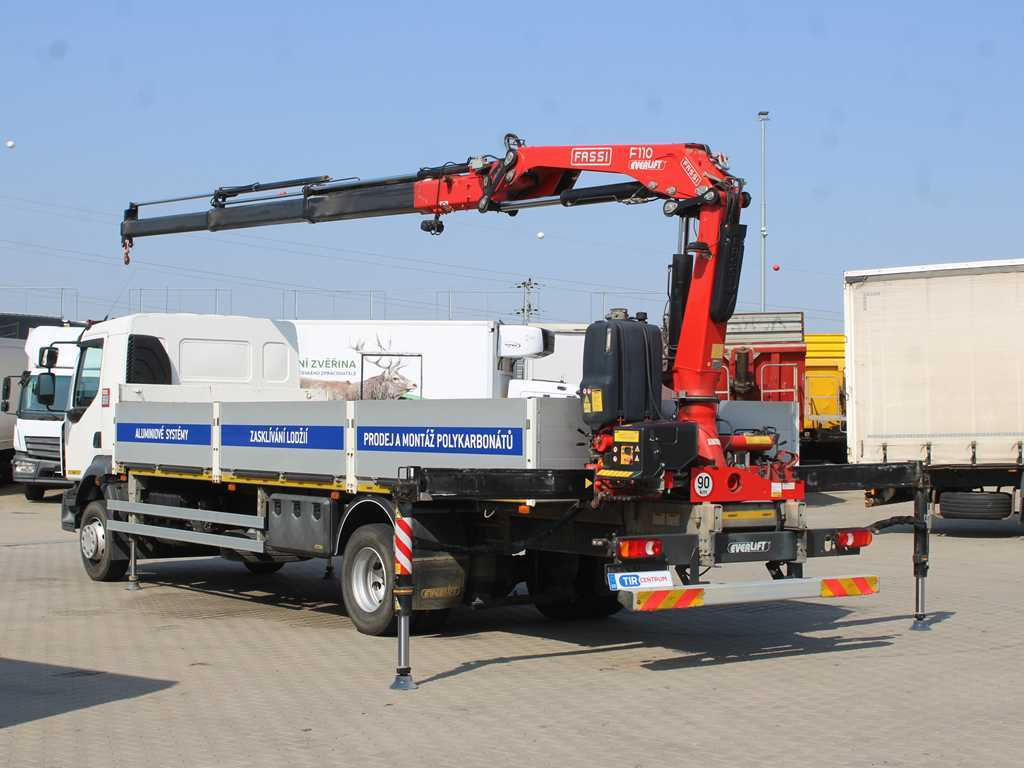 Renault D 250, EURO 6, SIDE, HYDRAULIC ARM FASSI F110 - Camion platformă, Camion cu macara: Foto 5 Renault D 250, EURO 6, SIDE, HYDRAULIC ARM FASSI F110 - Camion platformă, Camion cu macara: Foto 5