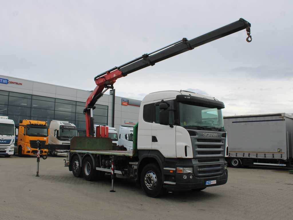 Scania R 500, 6X2, EURO 4, OPTICRUISE, HYDRAULIC ARM FASSI F220A.23 - Camion platformă, Camion cu macara: Foto 3 Scania R 500, 6X2, EURO 4, OPTICRUISE, HYDRAULIC ARM FASSI F220A.23 - Camion platformă, Camion cu macara: Foto 3