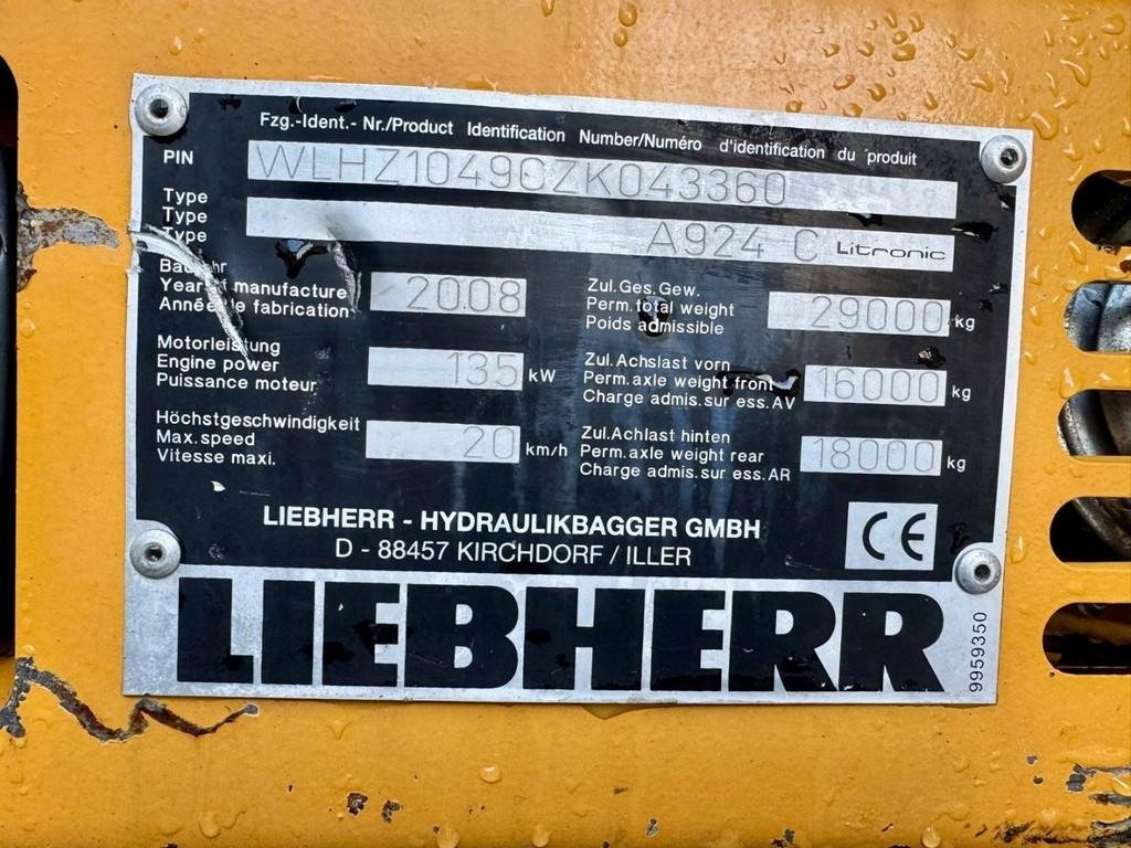 Excavator pentru manipulare de materiale Liebherr A 924 C: Foto 10