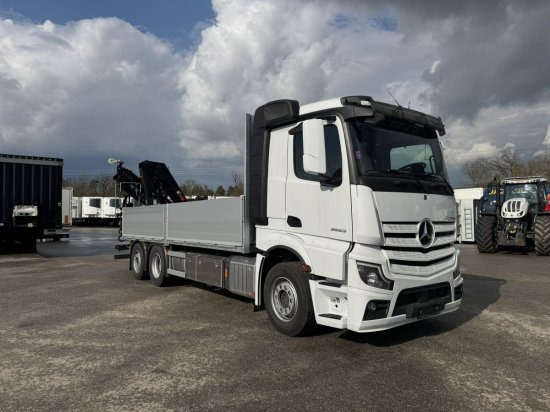 Mercedes-Benz Actros 2653, Retarder, Pritsche, Hiab Hipro 232 ES5 - Camion platformă, Camion cu macara: Foto 1 Mercedes-Benz Actros 2653, Retarder, Pritsche, Hiab Hipro 232 ES5 - Camion platformă, Camion cu macara: Foto 1