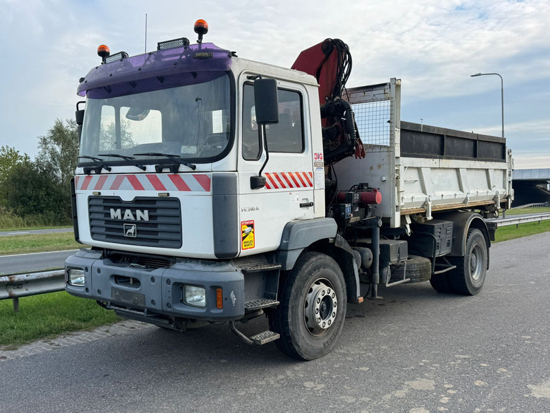 MAN 19.310 4x2 Kipper with HMF 1463K2 Crane - Camion basculantă, Camion cu macara: Foto 1 MAN 19.310 4x2 Kipper with HMF 1463K2 Crane - Camion basculantă, Camion cu macara: Foto 1