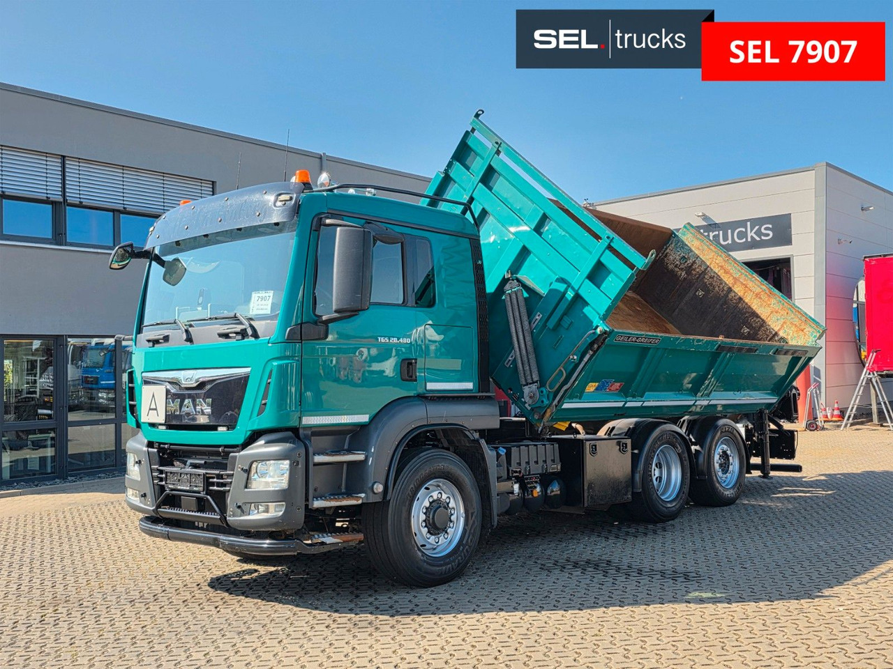 MAN TGS 28.480 6X4H-4 BL /HIAB /Fernbed. / Lenkachse - Camion basculantă, Camion cu macara: Foto 2 MAN TGS 28.480 6X4H-4 BL /HIAB /Fernbed. / Lenkachse - Camion basculantă, Camion cu macara: Foto 2