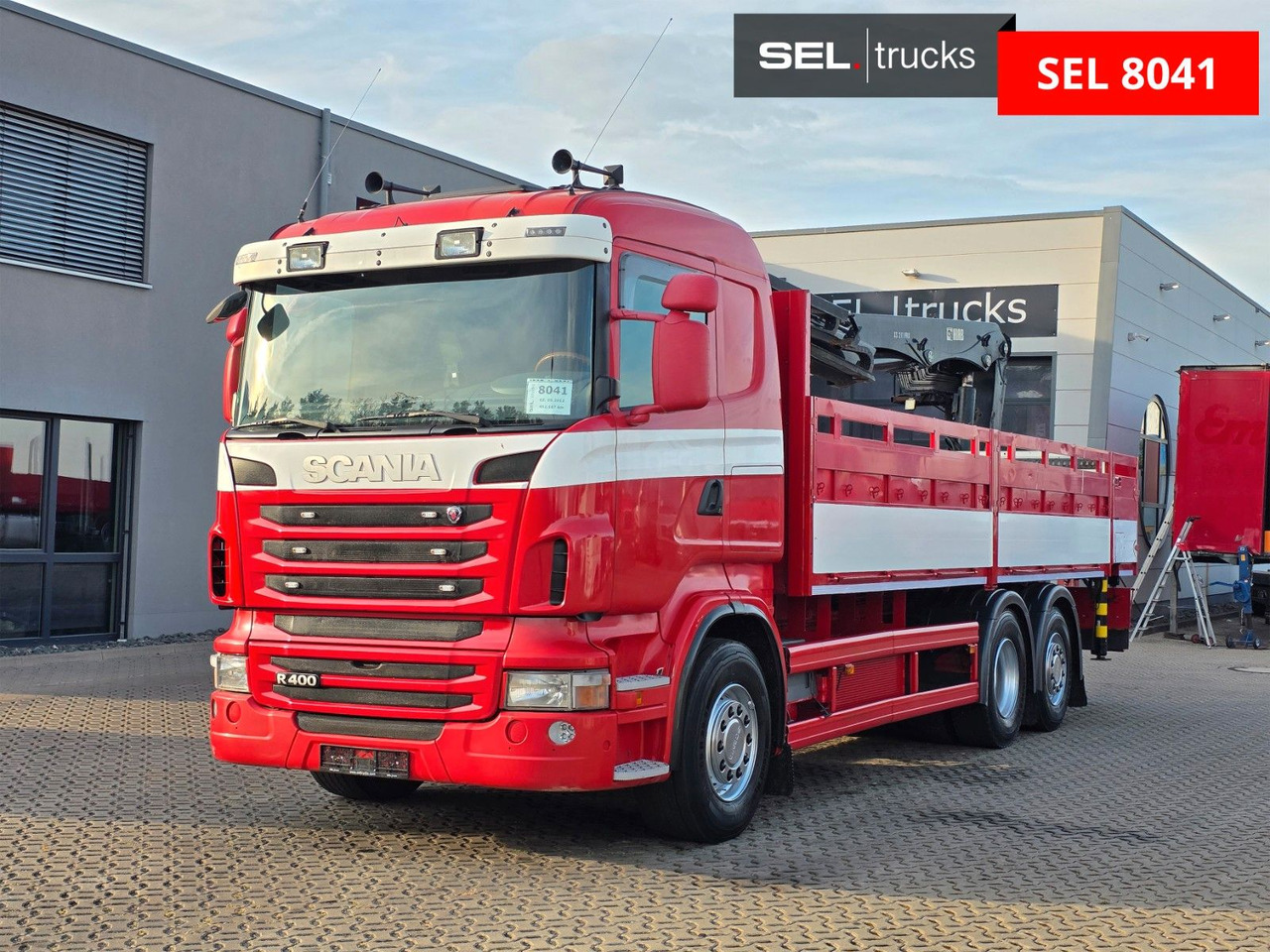 Scania R400 LB6X2*4HNB / Retarder / HIAB / Lenkachse - Camion cu macara: Foto 1 Scania R400 LB6X2*4HNB / Retarder / HIAB / Lenkachse - Camion cu macara: Foto 1