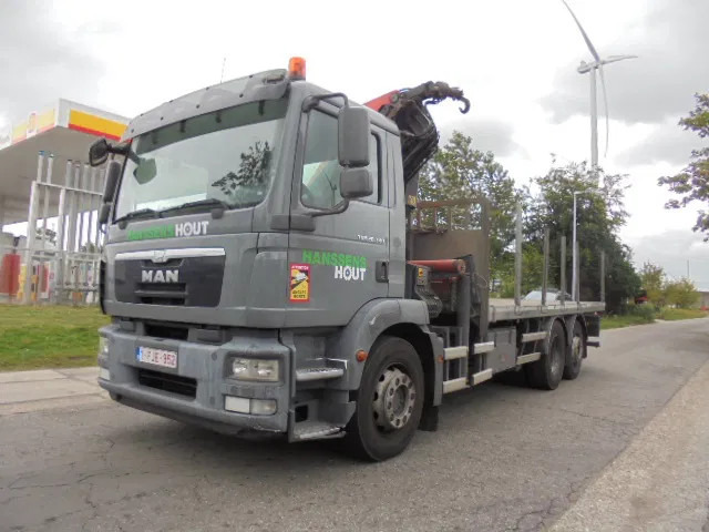MAN TGM 26.340 340 6X2 GESTUURD - Camion platformă, Camion cu macara: Foto 1 MAN TGM 26.340 340 6X2 GESTUURD - Camion platformă, Camion cu macara: Foto 1