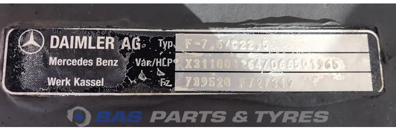 Mercedes-Benz Mercedes F-7.5/C22.5 Vooras A 960 331 17 01 - Axă față pentru Camion: Foto 4 Mercedes-Benz Mercedes F-7.5/C22.5 Vooras A 960 331 17 01 - Axă față pentru Camion: Foto 4