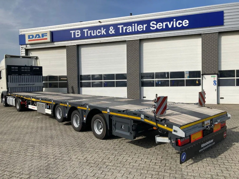 Kässbohrer SPA M3 / 1N - 18 / 27 Heavy Duty uitschuifbare vlakke mega trailer met liftas, rongen en oprijplaten - Semiremorcă furgon: Foto 5 Kässbohrer SPA M3 / 1N - 18 / 27 Heavy Duty uitschuifbare vlakke mega trailer met liftas, rongen en oprijplaten - Semiremorcă furgon: Foto 5