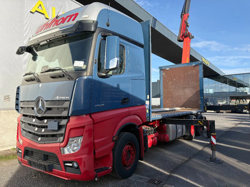 Mercedes-Benz Actros 2548 6X2 + Aanhanger*Palfinger crane*Cruise control*Airco* - Camion cu prelată, Camion cu macara: Foto 1 Mercedes-Benz Actros 2548 6X2 + Aanhanger*Palfinger crane*Cruise control*Airco* - Camion cu prelată, Camion cu macara: Foto 1