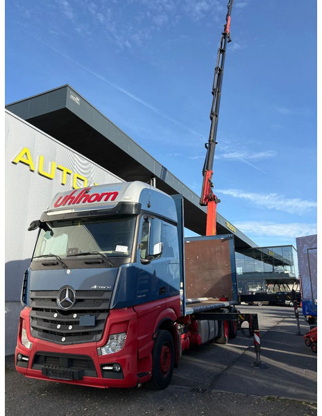 Mercedes-Benz Actros 2548 6X2 + Aanhanger*Palfinger crane*Cruise control*Airco* - Camion cu prelată, Camion cu macara: Foto 2 Mercedes-Benz Actros 2548 6X2 + Aanhanger*Palfinger crane*Cruise control*Airco* - Camion cu prelată, Camion cu macara: Foto 2