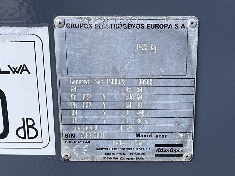 Atlas-Copco QAS 60 - Generator electric: Foto 5 Atlas-Copco QAS 60 - Generator electric: Foto 5