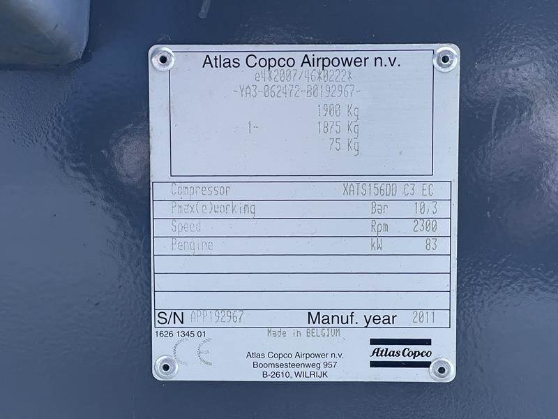 Atlas-Copco XATS 156 DD - N - Compresor de aer: Foto 5 Atlas-Copco XATS 156 DD - N - Compresor de aer: Foto 5