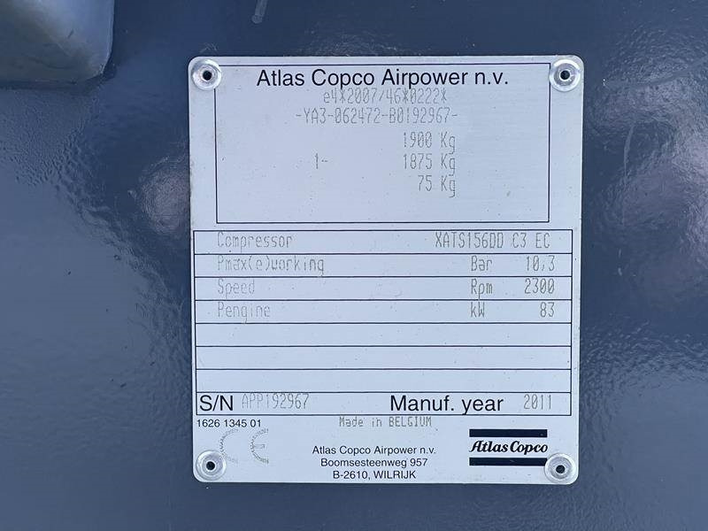 Atlas-Copco XATS 156 DD - N - Compresor de aer: Foto 5 Atlas-Copco XATS 156 DD - N - Compresor de aer: Foto 5